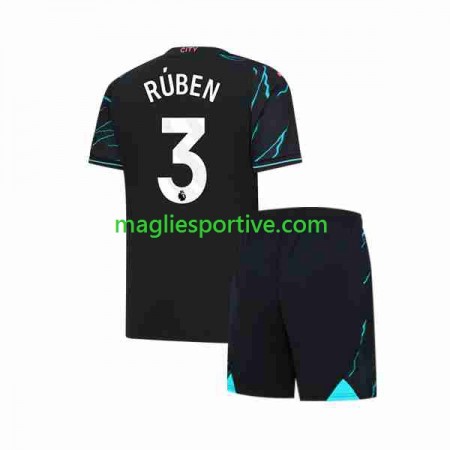 Completo Calcio Manchester City Ruben 3 Bambino Divisa Terza 2023-2024
